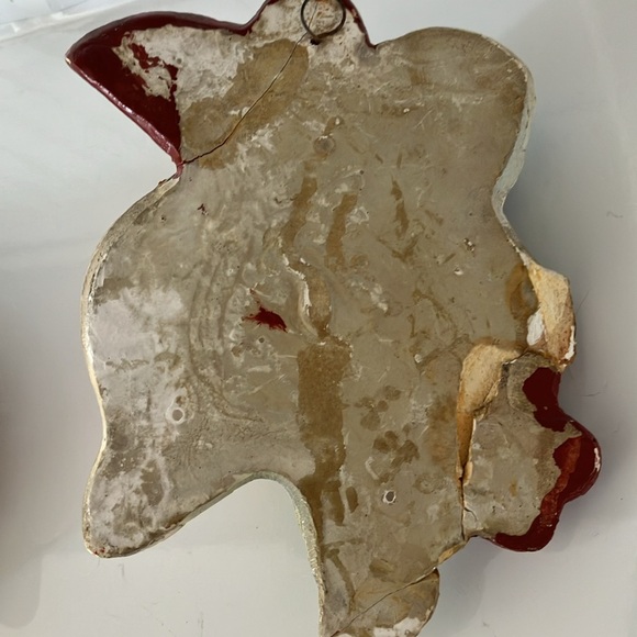 Vintage MCM Chalkware Wall Art Plaques Of Fruit - Picture 7 of 12